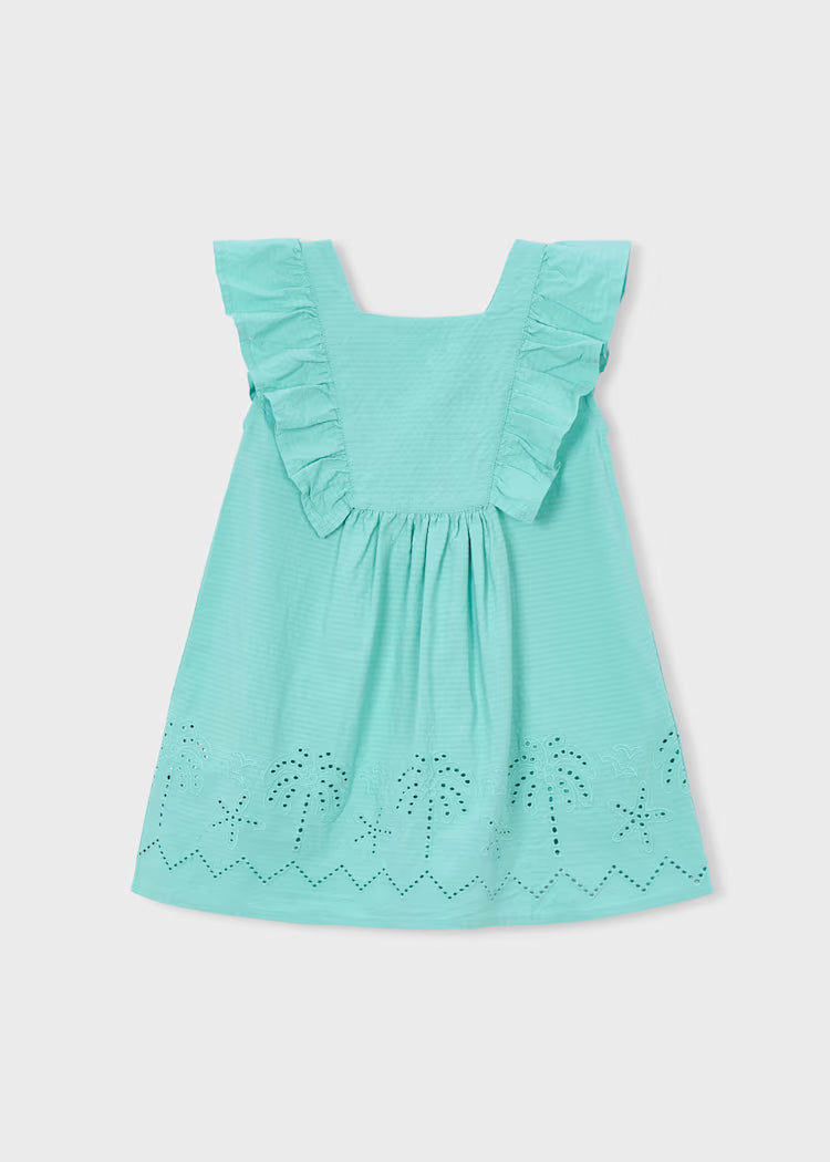 Vestido com perfurados menina