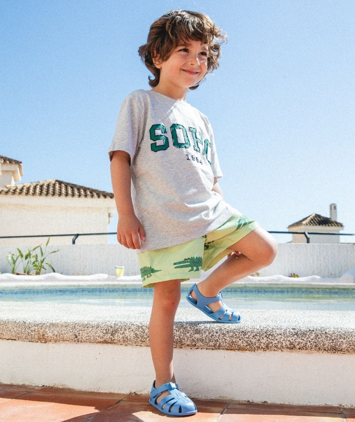 S10324 363 Sandália Nemo solid azul