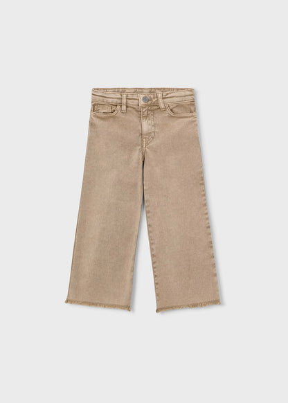 Calças sarja wide leg menina