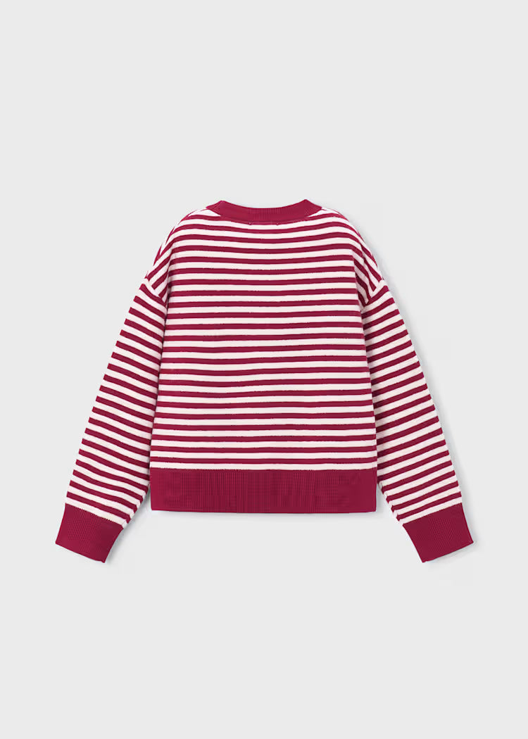 Camisola com lenço riscas menina