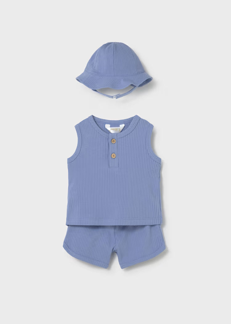 Conjunto 3 calções com chapéu
