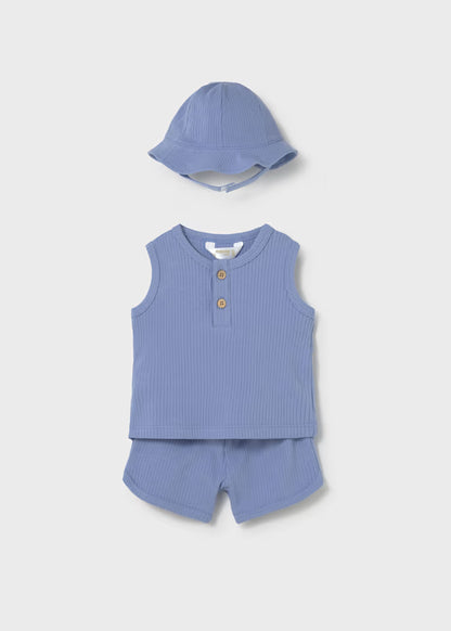 Conjunto 3 calções com chapéu