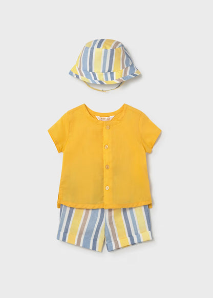 Conjunto 3 peças com chapéu