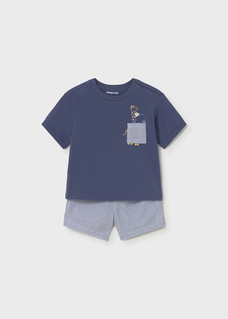 Conjunto bermuda e t-shirt bebé