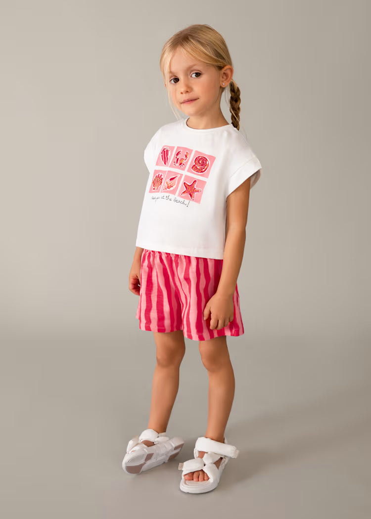 Conjunto calção e t-shirt menina