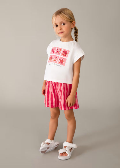 Conjunto calção e t-shirt menina