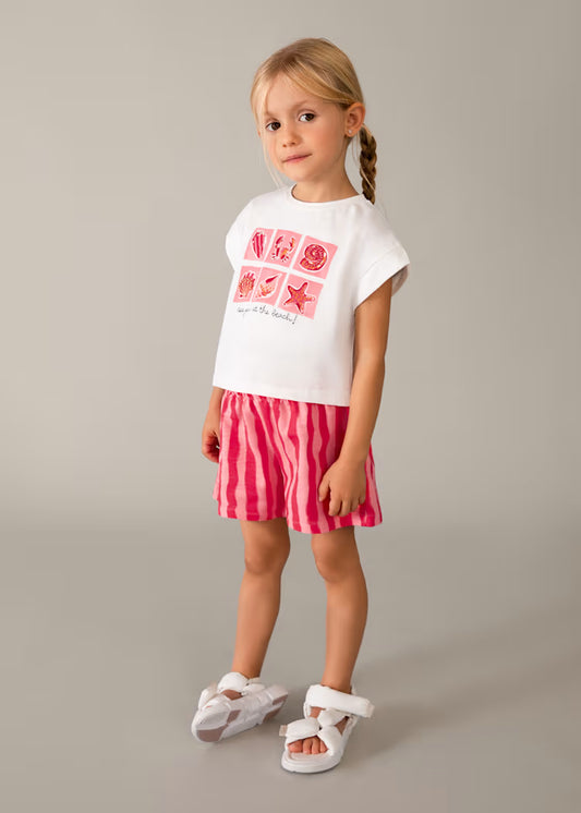 Conjunto calção e t-shirt menina