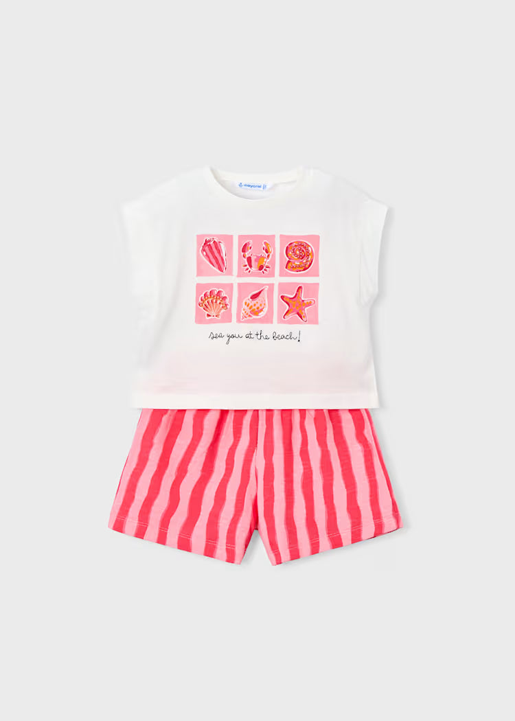 Conjunto calção e t-shirt menina