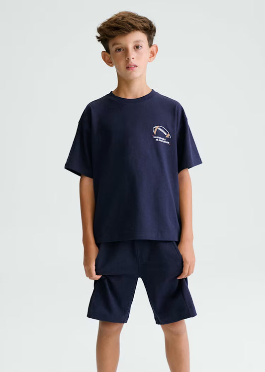Conjunto calções e t-shirt rapaz