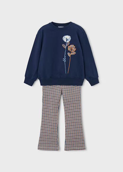 Conjunto leggings e sweat menina