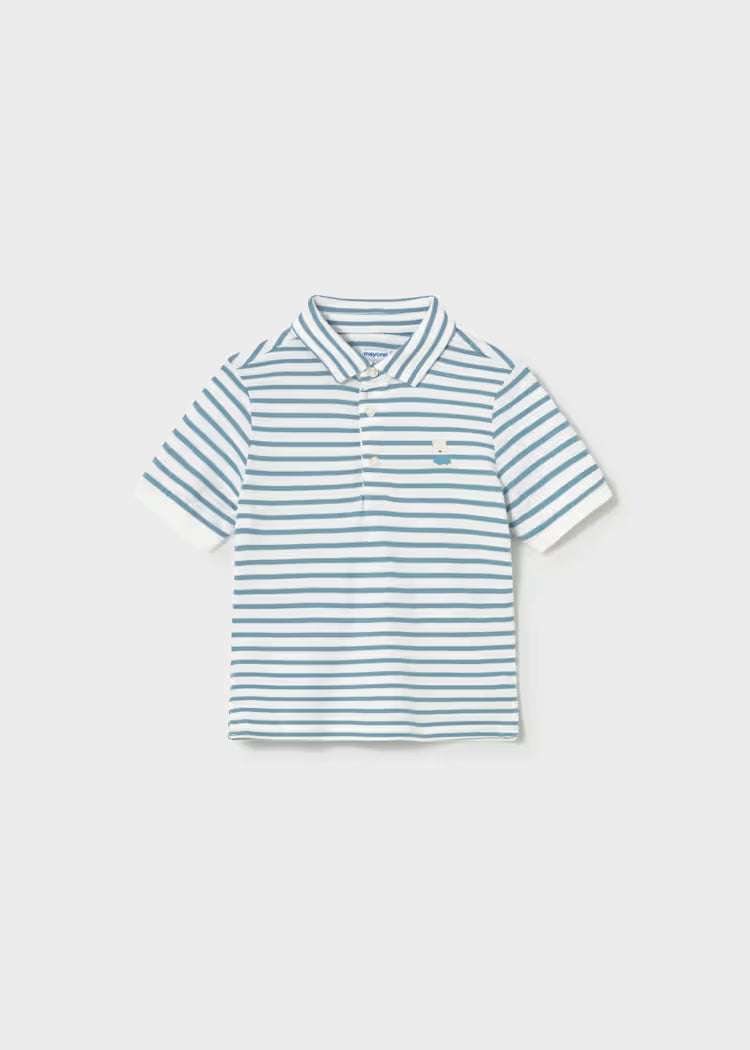 Polo riscas bordado bebé