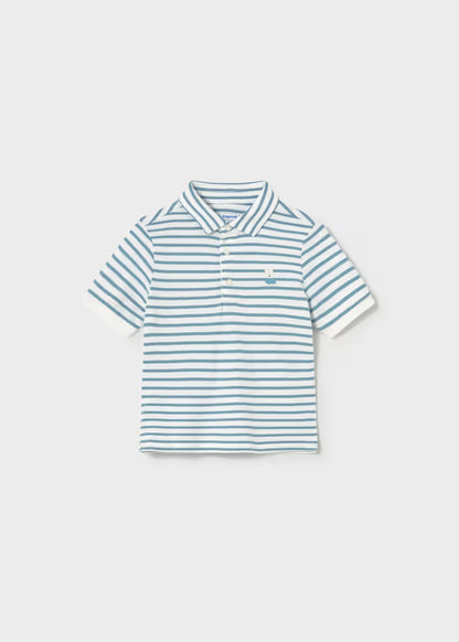 Polo riscas bordado bebé