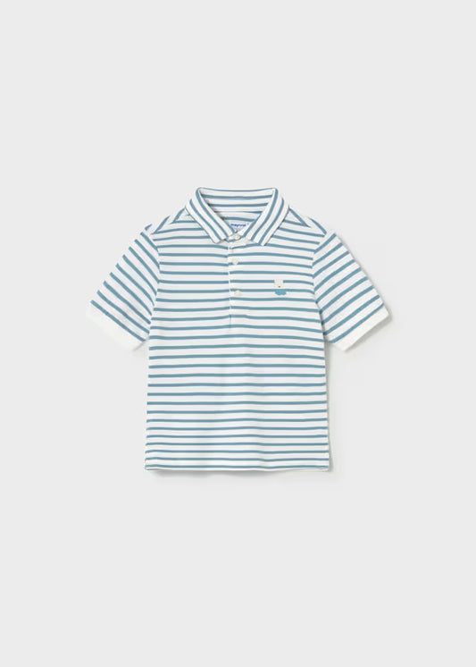 Polo riscas bordado bebé