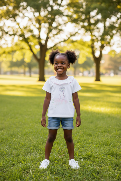 Blusa de algodão com gola