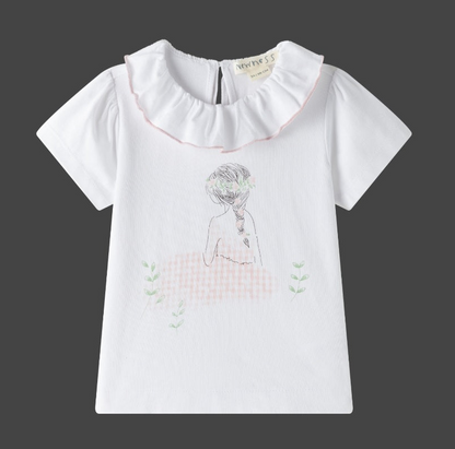 Blusa de algodão com gola