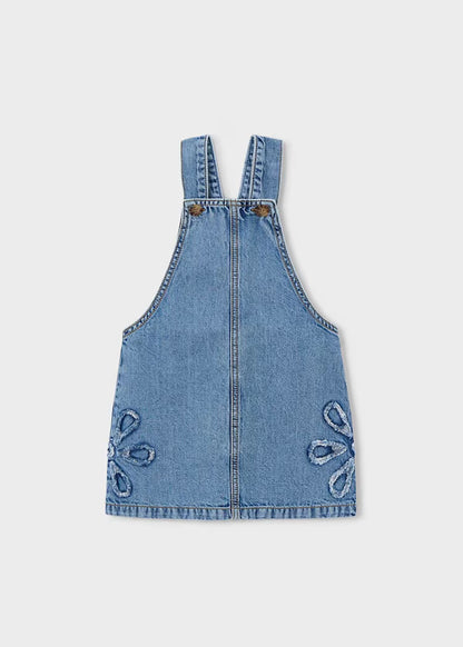 Saia peito denim fluido menina