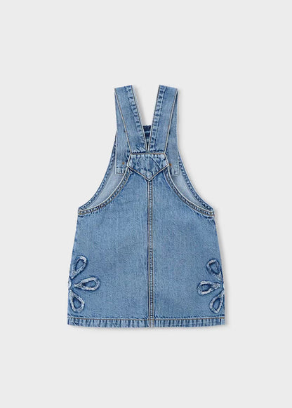 Saia peito denim fluido menina
