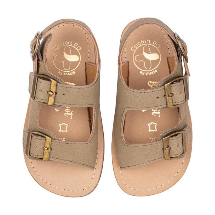 Sandália Barefoot em pele caqui (1126025)