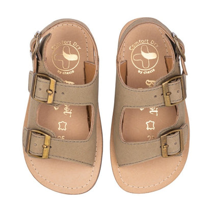 Sandália Barefoot em pele caqui (1126025)