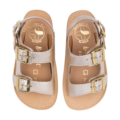 Sandália Barefoot douradas em pele (1126025)