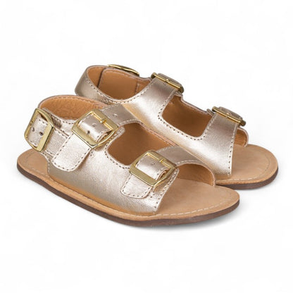 Sandália Barefoot douradas em pele (1126025)