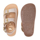 Sandália Barefoot douradas em pele (1126025)