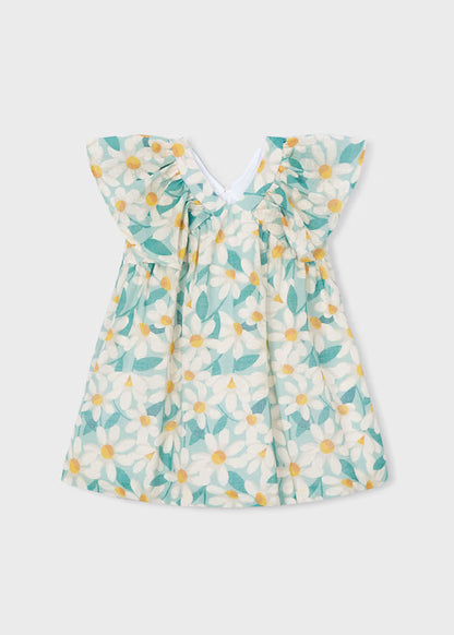 Vestido Cerimonia Estampado Flores Menina Lago