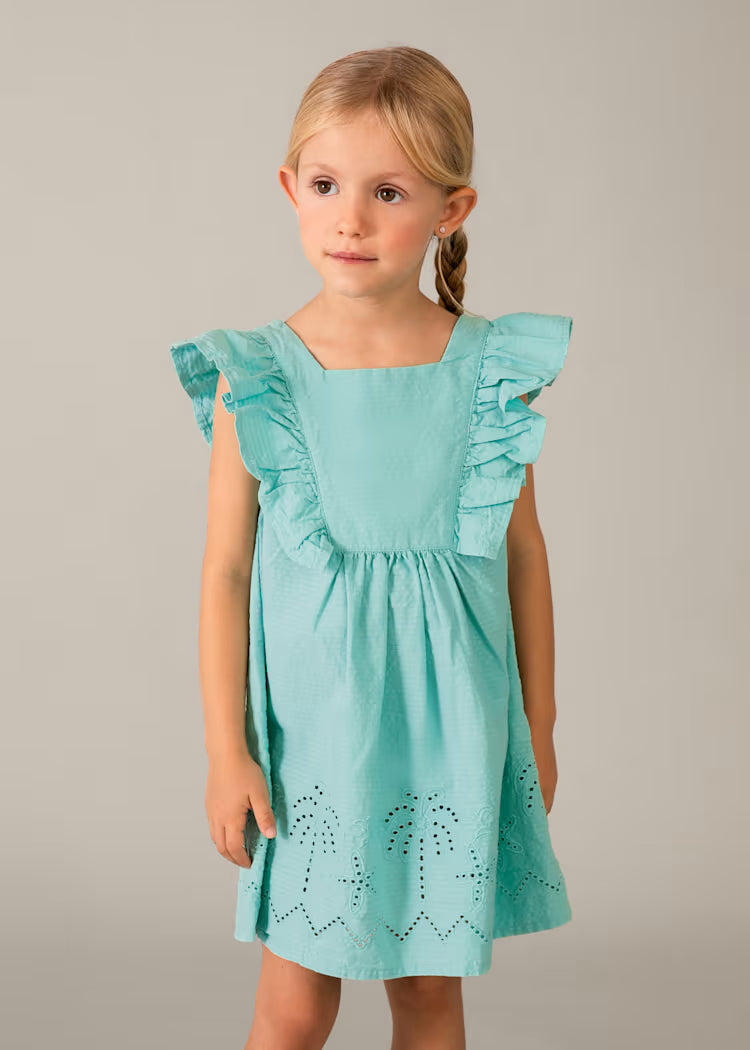 Vestido com perfurados menina