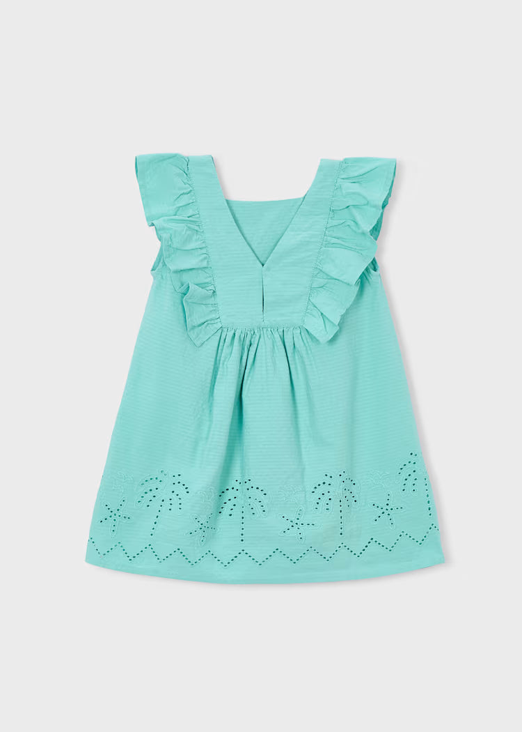 Vestido com perfurados menina