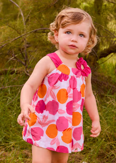 Vestido Estampado Flor Bebe Clavel