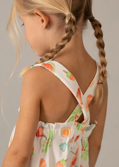 Vestido Fluido Menina Abobora