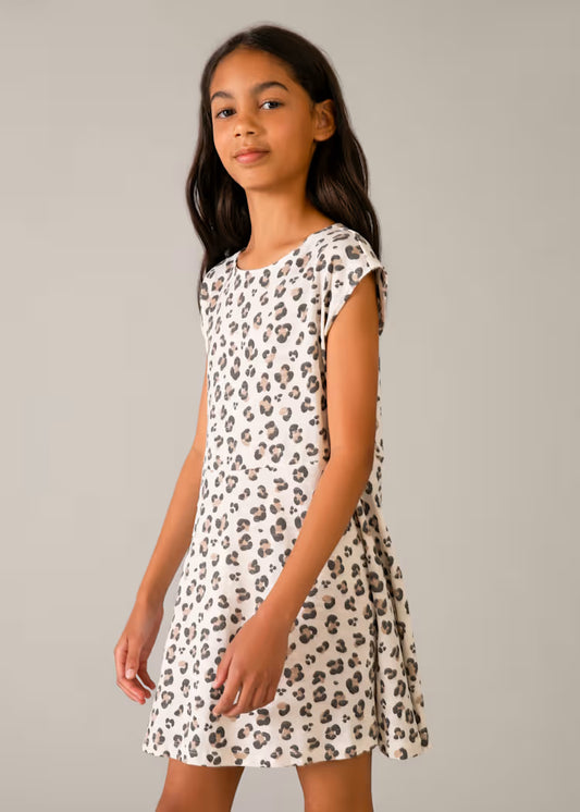 Vestido malha estampado rapariga