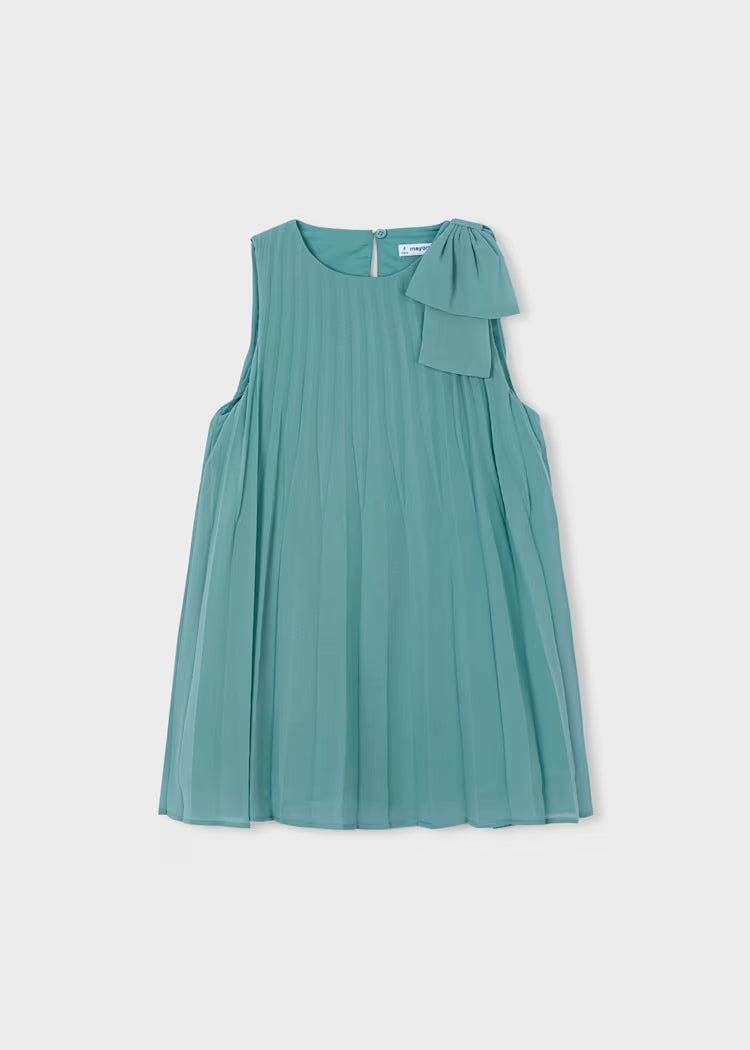 Vestido Plissado Laco Menina Menta