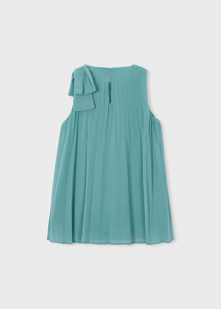 Vestido Plissado Laco Menina Menta