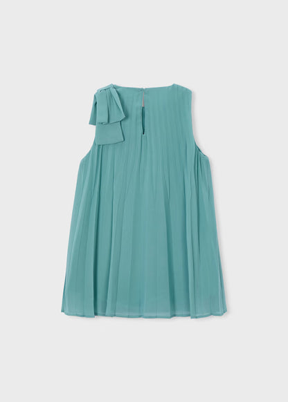 Vestido Plissado Laco Menina Menta