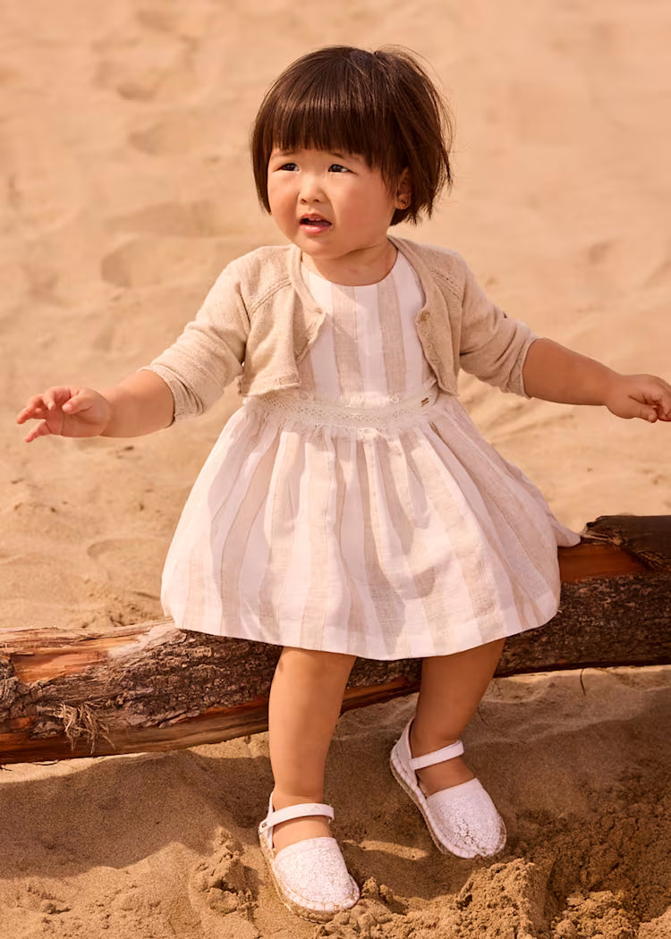 Vestido riscas bebé